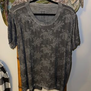 Charcoal Grey embroidered top
